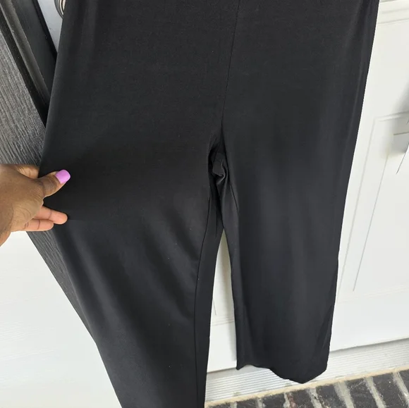 Adrianna Papell Women Jumpsuit Sz 2 Black Chiffon Ruffle Wide Leg NWT Cocktail - Picture 8 of 11